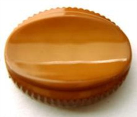 B15465 23mm Golden Brown High Gloss Oval Shank Button - Ribbonmoon