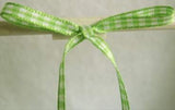 R1755 5mm Meadow Green Polyester Gingham Ribbon by Berisfords - Ribbonmoon