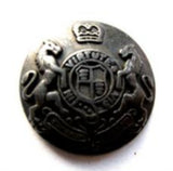 B6563 20mm Dark Gun Metal Coat of Arms Design Shank Button - Ribbonmoon