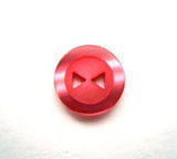 B13996 13mm Geranium Pink Shimmery 2 Hole Button with a Matt Centre - Ribbonmoon