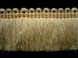 FT1421 42mm Rich Cream and Honey Gold Cut Ruched Fringing - Ribbonmoon