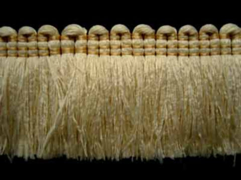 FT1421 42mm Rich Cream and Honey Gold Cut Ruched Fringing - Ribbonmoon