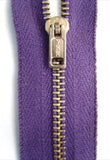 Z4909 YKK 15cm Purple Pin Lock No.3 Closed End Zip with Metal Teeth - Ribbonmoon