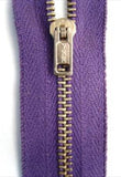 Z4909 YKK 15cm Purple Pin Lock No.3 Closed End Zip with Metal Teeth - Ribbonmoon