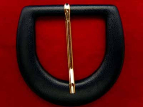 BK36 Navy Vinyl Leatherette Covered Metal Buckle, 38mm Inside Width