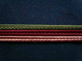 FT1224 10mm Wine, Leaf Green and Dusky Pink Corded Braid - Ribbonmoon