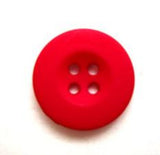 B8616 15mm Red Matt 4 Hole Button - Ribbonmoon