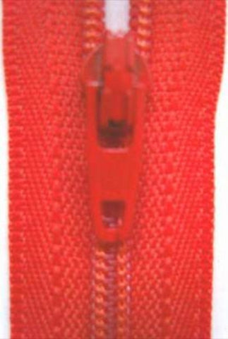 Z1023 YKK 21cm Flame Orange-Red Nylon No.3 Closed End Zip