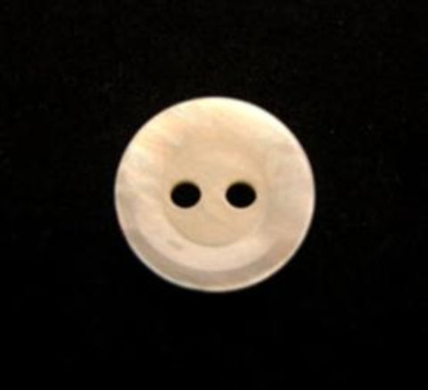 B11115 14mm Ivory with a Subtle Iridescence 2 Hole Button - Ribbonmoon
