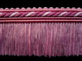 FT1863 4cm Dusky Rose and Pale Mauve Pink Cut Fringe on a Corded Braid - Ribbonmoon