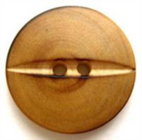 B8193 22mm Pine Wooden 2 Hole Button - Ribbonmoon