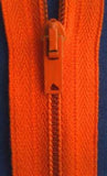 Z0419 46cm Deep Orange Nylon No.3 Closed End Zip - Ribbonmoon