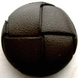 B8477 25mm Dark Sage Green Leather Effect "Football" Shank Button - Ribbonmoon