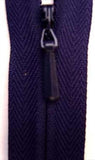 Z1024 22cm Ink Purple YKK Closed End Concealed Zip - Ribbonmoon