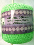 Crochet Cotton Deep Mint Green, 366 Metres, 60 Gram Ball - Ribbonmoon