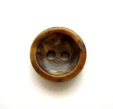 B10446 14mm Tonal Dark Browns Marble Effect 2 Hole Button - Ribbonmoon
