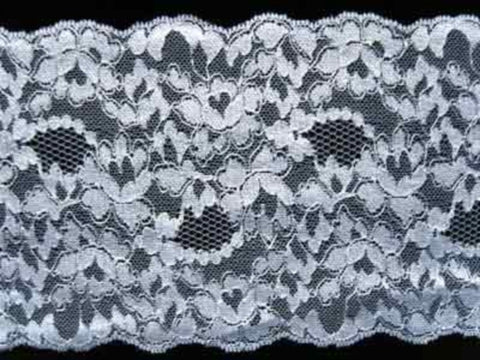 L446 165mm Flat White Lace - Ribbonmoon