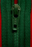 Z1950 YKK 15cm Hunter Green Nylon No.3 Closed End Zip - Ribbonmoon