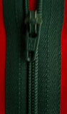 Z0383 YKK 46cm Deep Holly Green Nylon No.3 Closed End Zip - Ribbonmoon