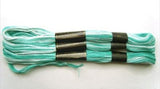 S031 8 Metre Skein Varigated Blue Cotton Embroidery Thread, 6 Strand Colourfast - Ribbonmoon