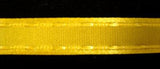 R6930 10mm Yellow "Retro Stitch" Ribbon. Satin Borders,Taffeta Centre - Ribbonmoon