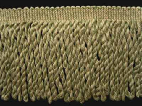 FT786 125mm Spring Green and Pale Ecru Bullion Fringe - Ribbonmoon