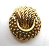 B9540 19mm Gilded Antique Gold Poly Textured Shank Button - Ribbonmoon