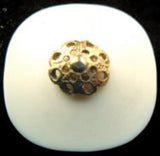 B5789 25mm Vintage Cream Shank Button with a Gold Metal Alloy Centre - Ribbonmoon