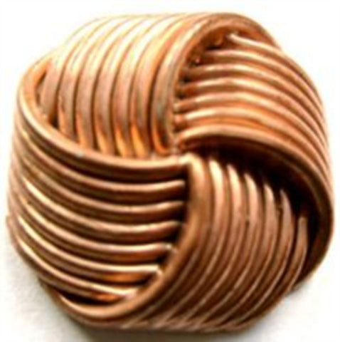 B11359 25mm Copper Gilded Poly Knot Shank Button - Ribbonmoon