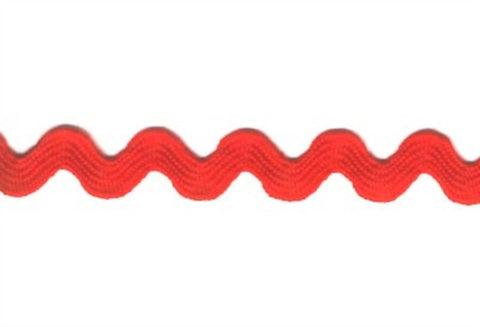 RIC102 10mm Poppy Red Ric Rac Braid - Ribbonmoon