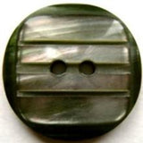 B17080 25mm Pearlised Iridescent Centre with a Green Rim 2 Hole Button - Ribbonmoon