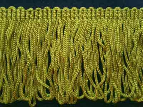 FT195 5cm Moss Green Dense Looped Dress Fringe - Ribbonmoon
