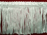 FT925 65mm Pale Sky Blue Cut Fringe on a Decorated Braid - Ribbonmoon