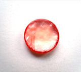 B12428 14mm Pealised Coral Shimmery Shank Button - Ribbonmoon