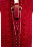 Z3099 61cm Deep Cardinal Nylon No.5 Open End Zip - Ribbonmoon