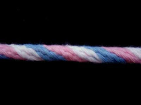 C080 7mm Pink, Blue and White Soft Cord