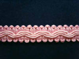 FT355 13mm Tonal Pale Pinks Braid Trimming with Cord Decoration