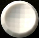 B12994 25mm White Gloss Shank Button with a Golf Ball Finish - Ribbonmoon