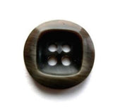 B17509 18mm Dark Brown with a Frosted Rim Gloss 4 Hole Button - Ribbonmoon