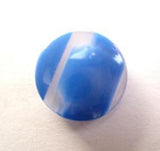 B12069 17mm Light Royal Blue and Pearl Variegated Polyester Shank Button - Ribbonmoon