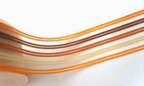 R6981 26mm Marigold, Cream and Browns Striped Sheer Ribbon - Ribbonmoon
