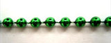 PT118 4mm Metallic Green Strung Pearl / Bead String Trimming - Ribbonmoon