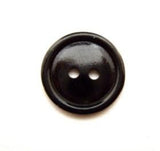 B13081 15mm Black High Gloss 2 Hole Button - Ribbonmoon
