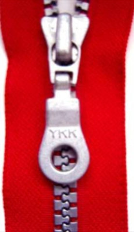 YKK Open End Coat Zips. Chunky Plastic Teeth No.6 . 69cm Red Ribbonmoon shop UK buy online
