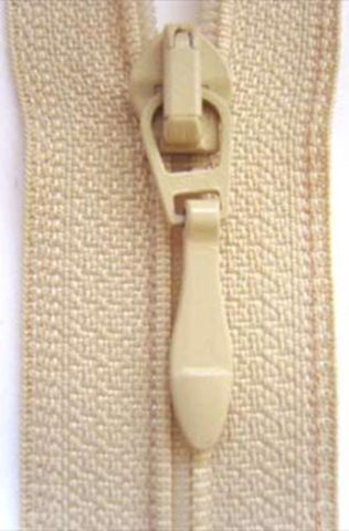 Z2116 46cm Beige Cream Nylon No.5 Open End Zip - Ribbonmoon