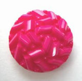 B15393 20mm Shocking Pink Textured Shank Button - Ribbonmoon