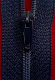 Z1528 13cm Navy Nylon Pin Lock No.3 Closed End Zip - Ribbonmoon