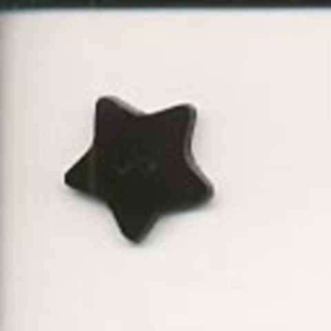 B11720 19mm Black Star Shaped Glossy 2 Hole Button - Ribbonmoon