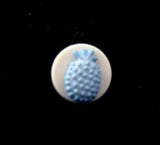 B15101 12mm Baby Blue Pineapple Design Novelty Shank Button - Ribbonmoon