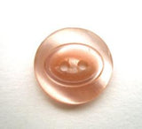 B13637 16mm Dusky Pink Tinted Polyester Button with an Oval Centre - Ribbonmoon